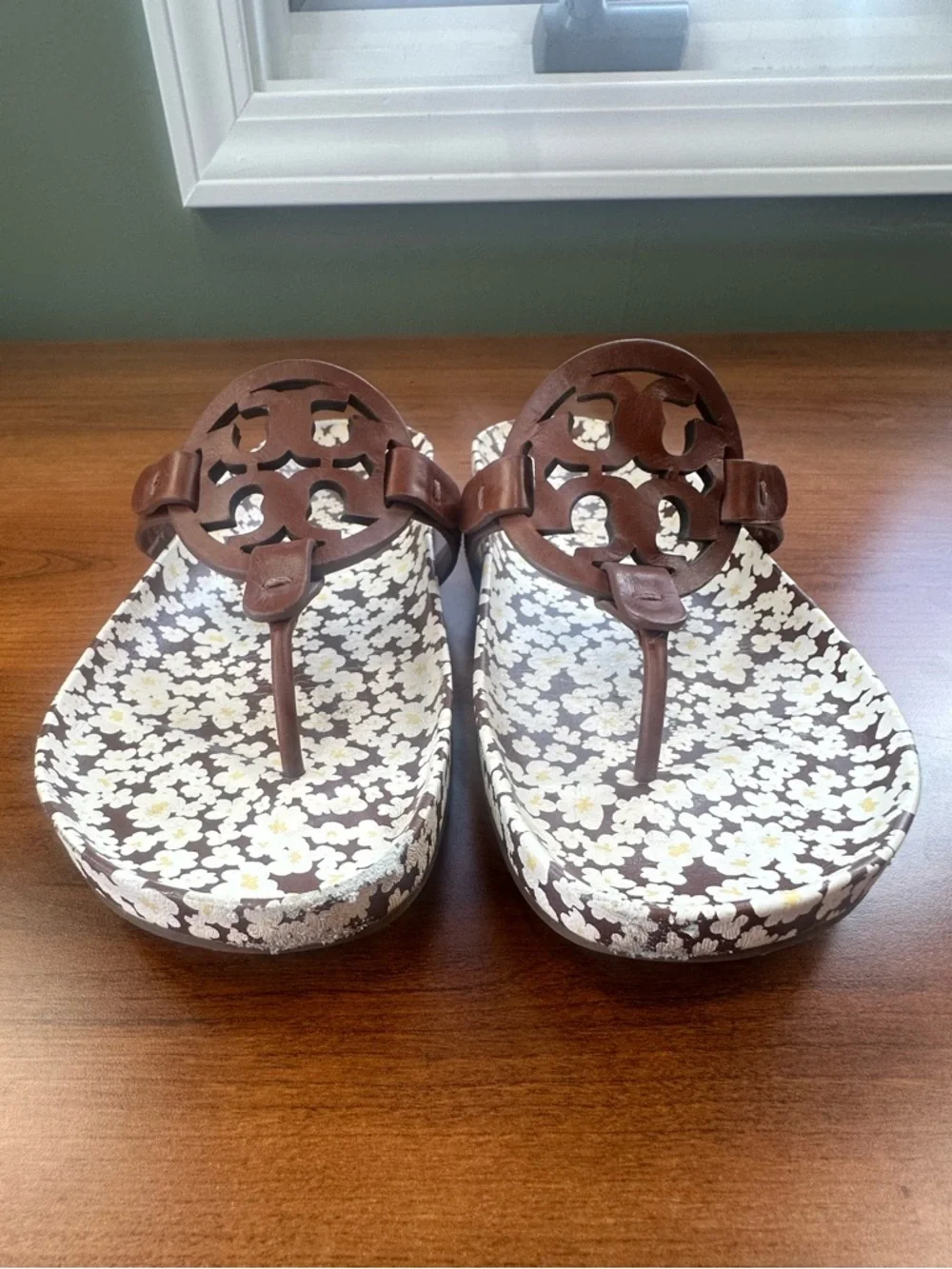 Tory Burch Brown Miller Cloud Sandal 9M, BURNT CUOIO/REVERIE COMBO Sz 8.5